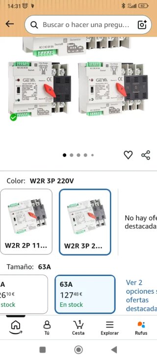 Interruptor Transferencia Automática Geya W2R-