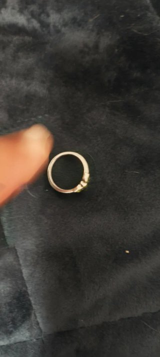 Anillo Plata Corona Verde 52