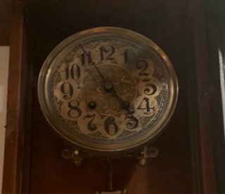 Reloj de Pared Antiguo Madera y Metal