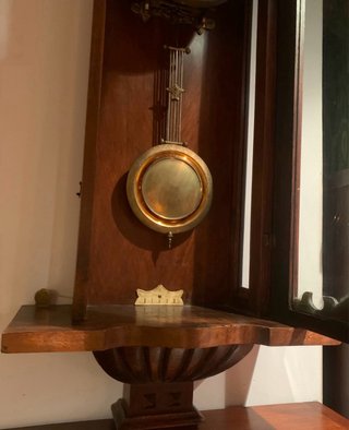 Reloj de Pared Antiguo Madera y Metal