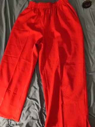 Pantalones capri rojo-naranja mujer Talla M