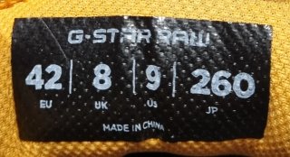 Zapatillas G-Star Mostaza y Blancas