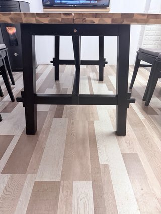 Mesa de madera y metal ikea 1600x800 750 alto