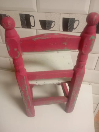 Mini silla de madera vintage