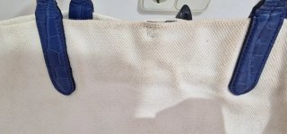 Bolso Tote Ralph Lauren Blanco y Azul