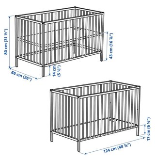 Cuna IKEA madera + cambiador