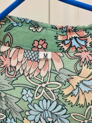 Blusa estampada mujer verde multicolor