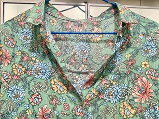 Blusa estampada mujer verde multicolor