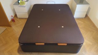 Canapé 135cm polipiel marrón