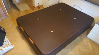 Canapé 135cm polipiel marrón