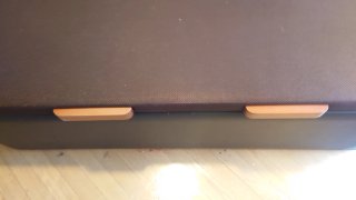 Canapé 135cm polipiel marrón