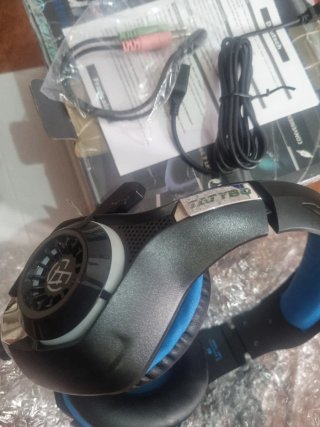 Cascos Gamer Negro y Azul