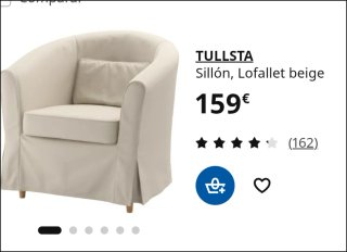 SILLÓN INDIVIDUAL TULLSTA (IKEA) DE TELA