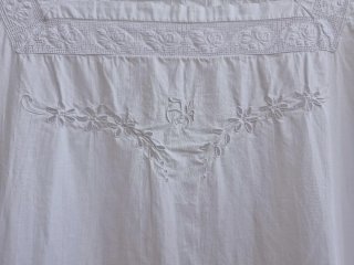 Camisón antiguo vestido de algodón blanco vintage