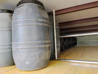 Bidón polietileno boca ancha 220L gris