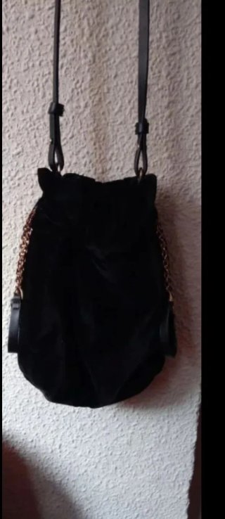 Bolso terciopelo negro