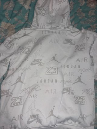 Sudadera Jordan Blanca Estampada