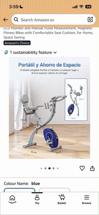 Bici estática MERACH 4 en 1 con remo