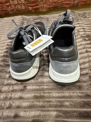 Geox Sneakers Piel Plateadas