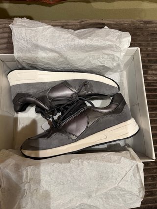 Geox Sneakers Piel Plateadas