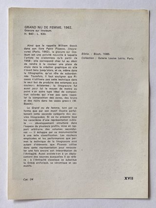 Litografía Picasso 1974