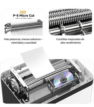 Trituradora Papel y CDs Automática