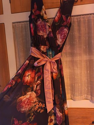 Vestido largo estampado floral