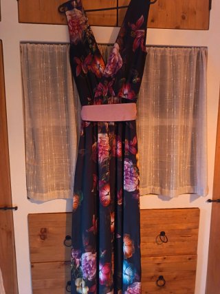 Vestido largo estampado floral