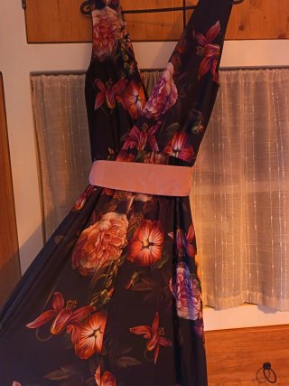 Vestido largo estampado floral