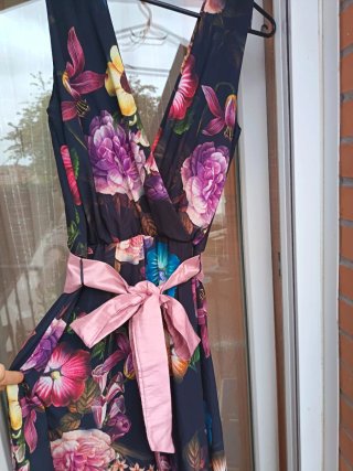 Vestido largo estampado floral