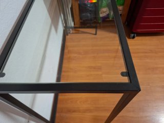 Escritorio consola IKEA cristal y metal