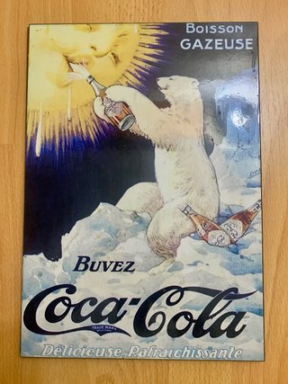 Cartel Publicidad Coca-Cola Vintage Polar