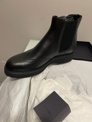 Stivaletti Prada in vera pelle neri