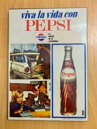 Cartel Publicidad Vintage Pepsi Viva la vida