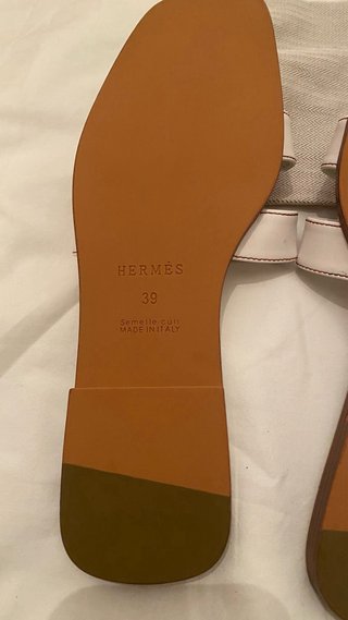 Chanclas Hermes Blancas