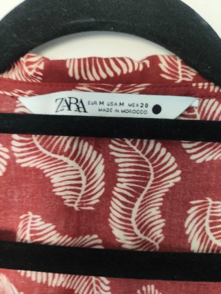 Blusa Zara Estampada Manga Larga XS