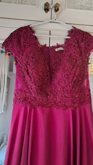 Vestido fiesta ceremonia rosafusia