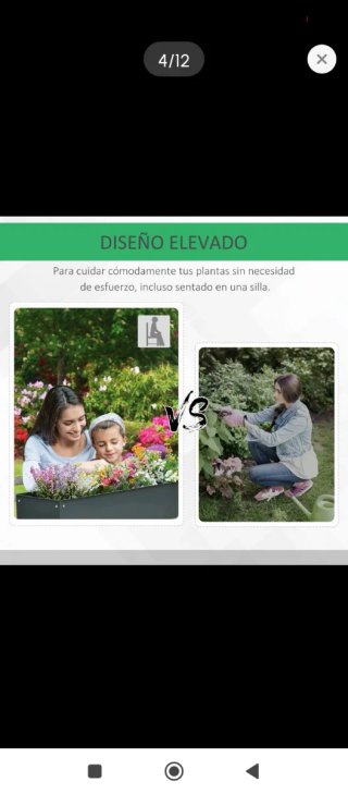 Huerto urbano metálico para jardín