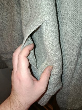 1 UD Chaqueta de punto gris con cremallera