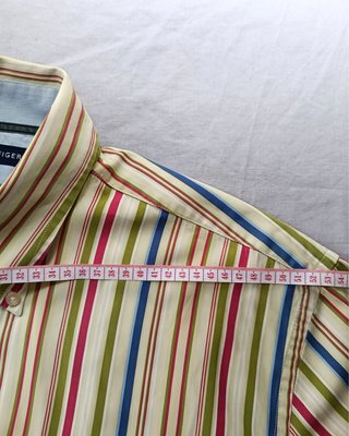 Camisa Tommy Hilfiger Rayas Algodón Talla XL