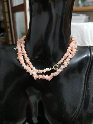 Collana corallo rosa vintage