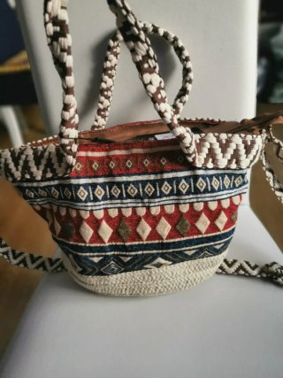 Borsa donna etnica tracolla e manici
