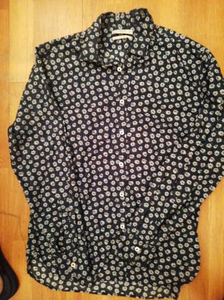 Camisa Mango Chico Talla M Estampada Flores