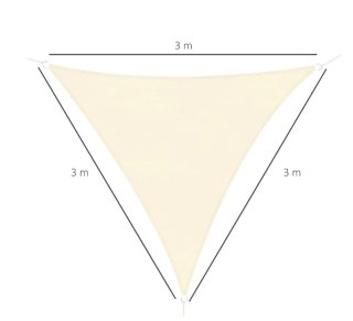 Toldo Vela Triangular Beige 3*3*3