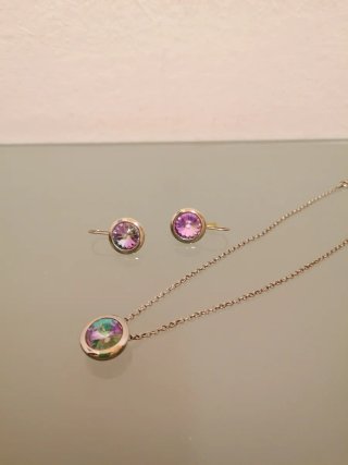 Conjunto Salvatore Plata Gargantilla y Pendientes