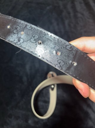 Cinturón Gucci Negro y Plateado