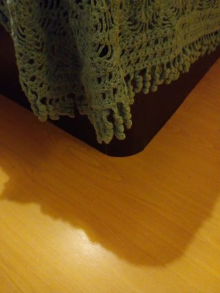 Colcha ganchillo azul