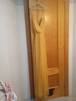 Vestido amarillo largo para eventos