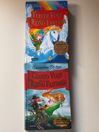 Lote 2 libros Geronimo Stilton Reino Fantasía