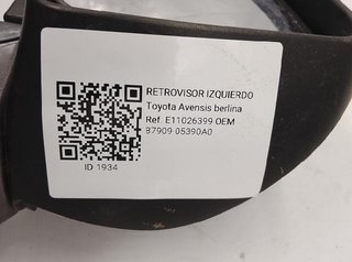 Retrovisor izq 87909-05390a0 toyota avensis 1934